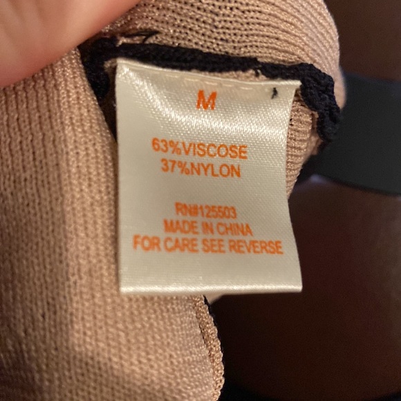 Torn By Ronny Kobo Black & Tan Knit Dress M - Picture 5 of 5